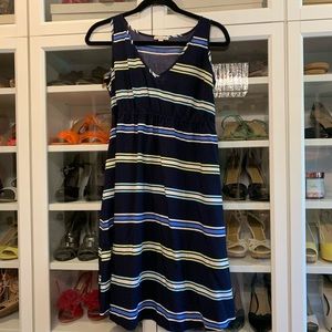 NWOT GAP Maternity blue striped dress